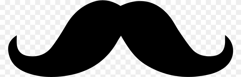 Mustache Icon, Gray Png