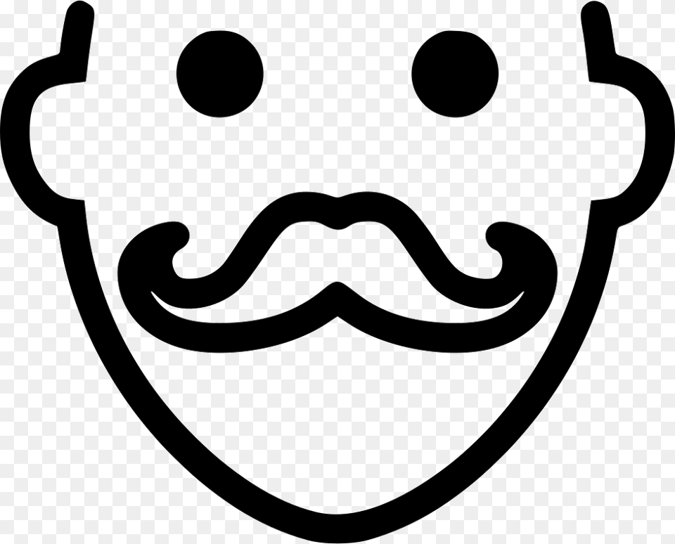 Mustache Icon Download Onlinewebfonts Com Icon, Stencil, Person, Head, Face Free Transparent Png