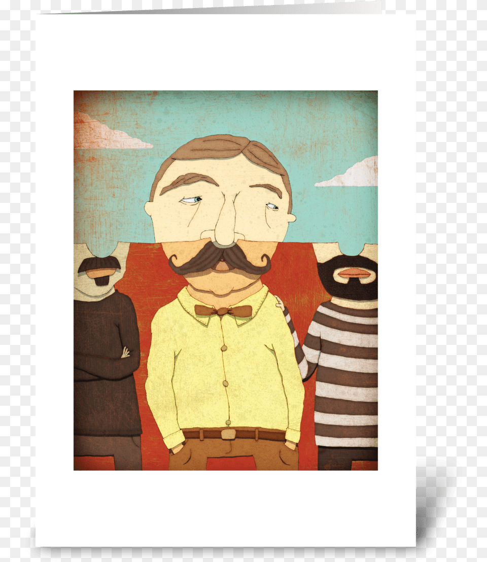 Mustache On My Mind Greeting Card Greeting Card Cartoon, Art, Painting, Baby, Person Free Png