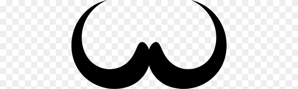 Mustache Silhouette, Gray Png Image
