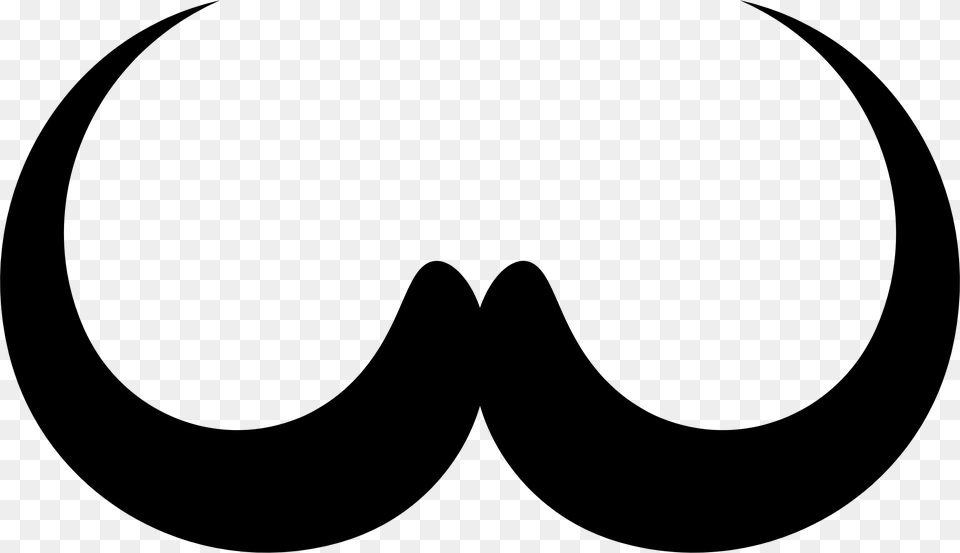 Mustache Silhouette 2 Clip Arts, Gray Free Png Download