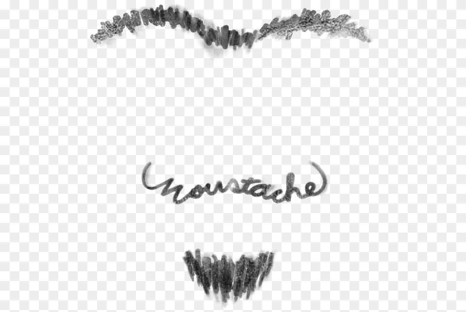 Mustache Texture Spark Ar Face Mesh Texture, Gray Png