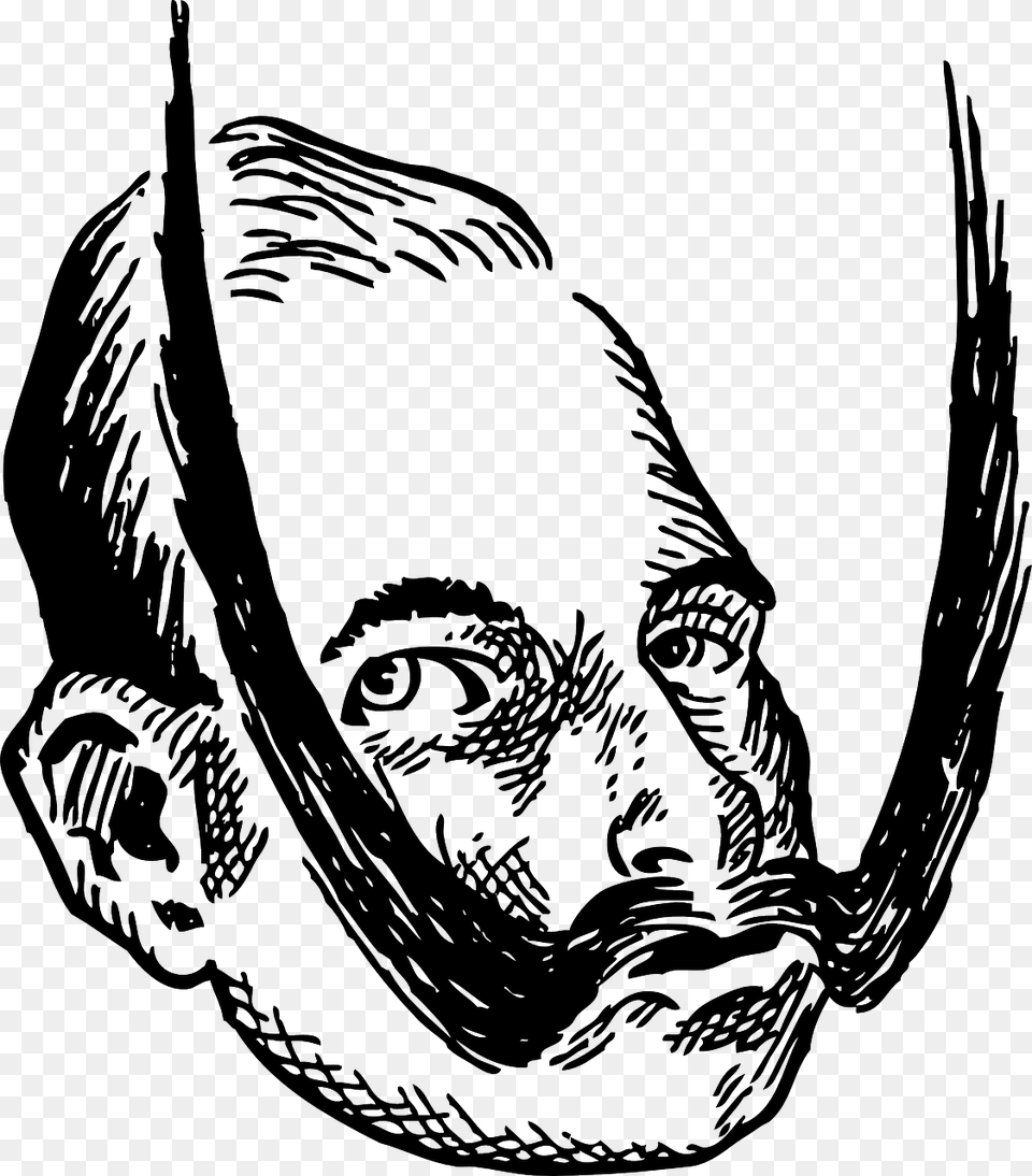 Mustache The Stache, Head, Person, Face, Art Free Transparent Png