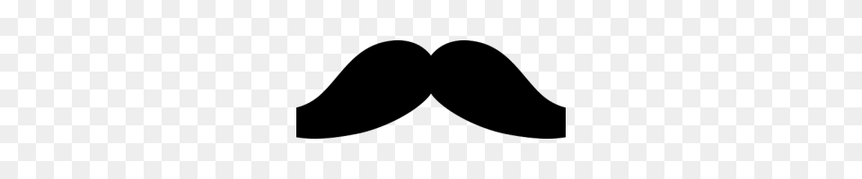 Mustache Transparent Image, Gray Free Png