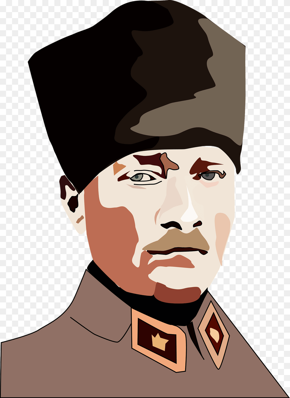 Mustafa Kemal Ataturk Founder Of Turkey Clipart, Portrait, Photography, Person, Head Free Png