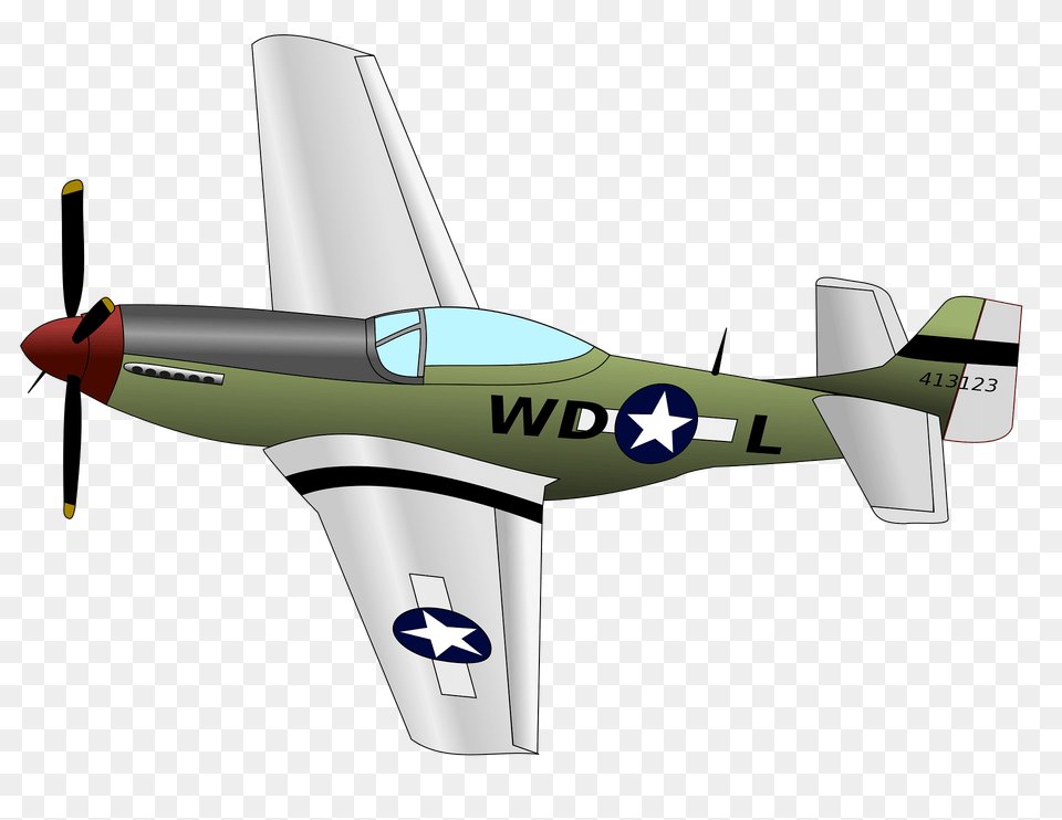 Mustang Airplane Clipart, Aircraft, Transportation, Vehicle, Jet Png Image