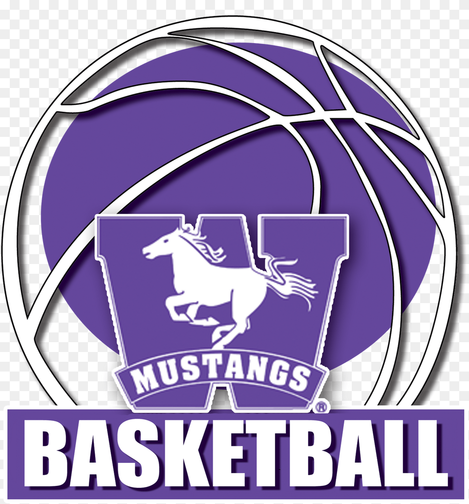 Mustang Basketball Cliparts Western Mustangs Basketball, Logo, Clothing, Hardhat, Helmet Png