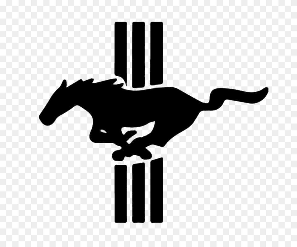 Mustang Black Logo, Stencil, Animal, Kangaroo, Mammal Png