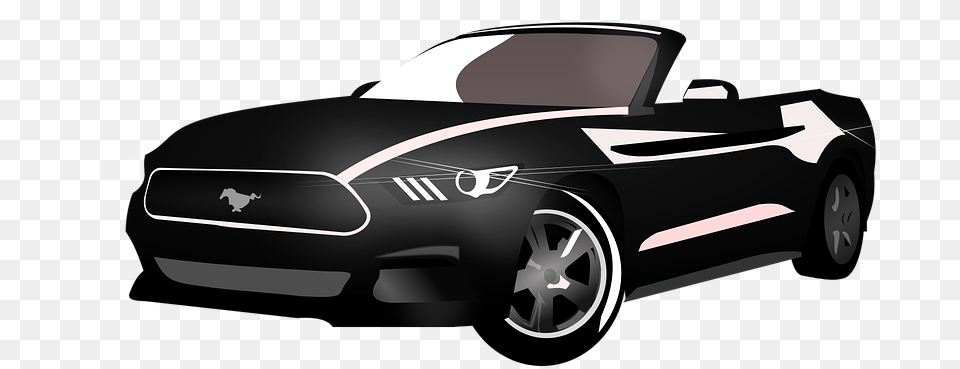 Mustang Ford Car Gas Auto Automobile Vehicle Convertible Mustang Negro, Coupe, Sports Car, Transportation, Machine Png Image
