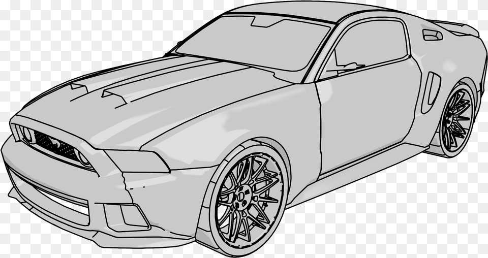 Mustang Gt Car Clipart Mustang Cars Colouring Pages, Art, Transportation, Vehicle, Drawing Png Image
