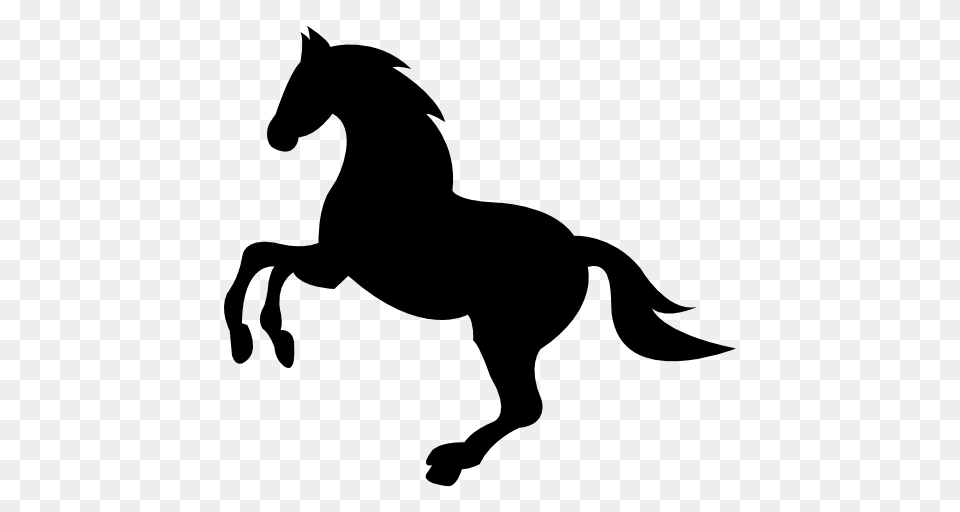 Mustang Horse Clip Art Black And White, Silhouette, Animal, Mammal, Colt Horse Free Transparent Png