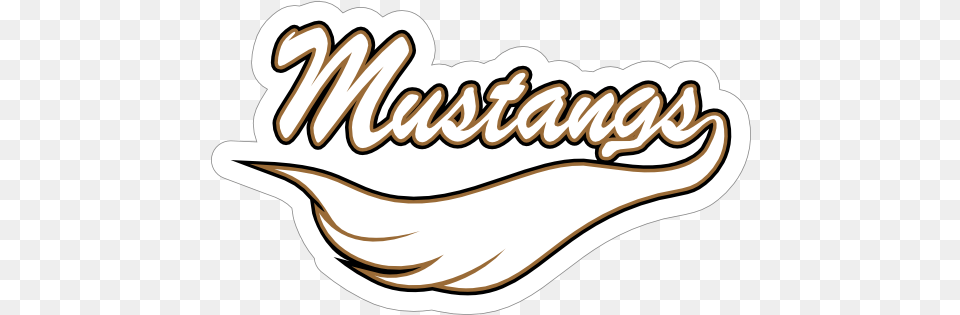 Mustangs Logo Type Mascot Sticker Mustang Basketball, Text Free Transparent Png