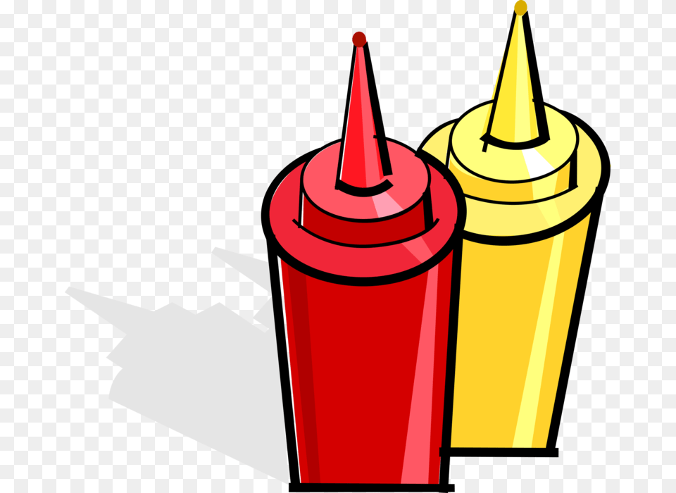 Mustard And Ketchup Condiment Bottles, Food, Dynamite, Weapon Free Png Download
