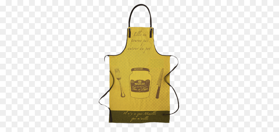 Mustard Yellow Dijon Mustard Kitchen Chef Apron, Clothing, Cutlery, Fork, Accessories Free Png