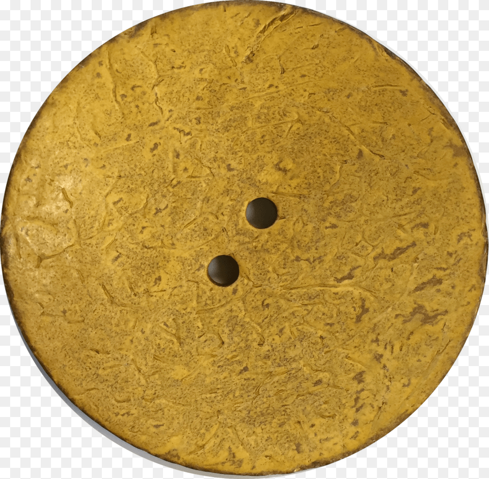 Mustard Yellow Extra Large Coconut Button Rustica Circle, Gold Free Png