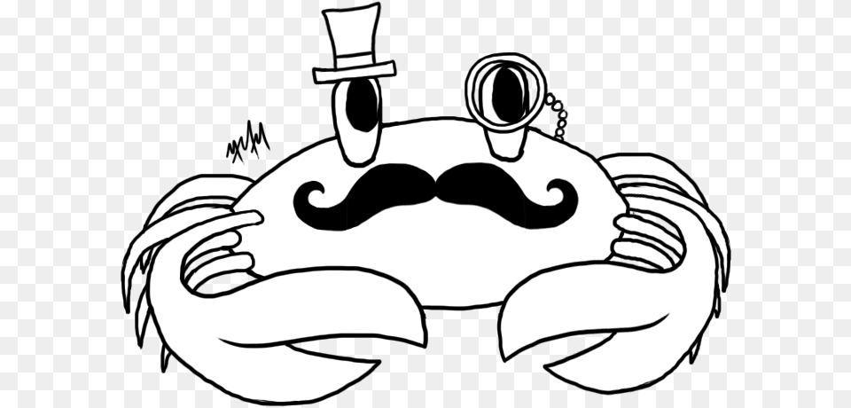 Mustash Cartoon Crabs With Mustache, Stencil, Baby, Person Free Png