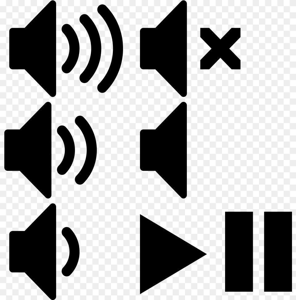 Mute And Unmute Buttons, Gray Png Image