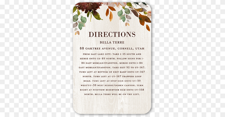 Muted Floral Enclosure Card Horizontal, Advertisement, Poster, Plant, Page Free Png
