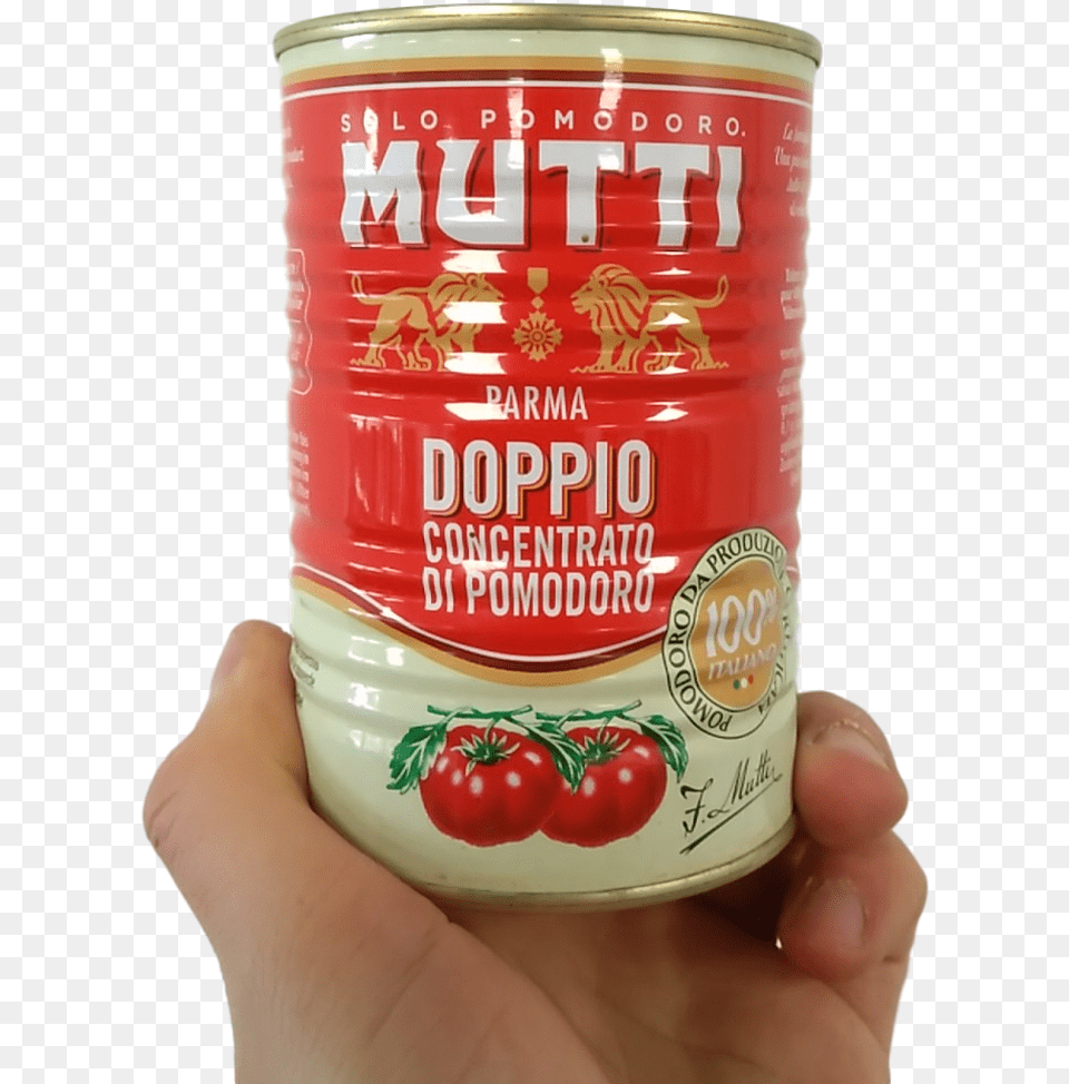 Mutti Puree Double Tomatoe Concentrate Gr 440 In Tin, Can, Aluminium, Canned Goods, Food Png