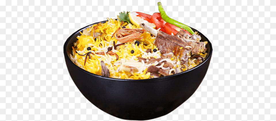 Mutton Biryani Biryani With Bowl, Food, Food Presentation, Noodle, Meal Free Png Download