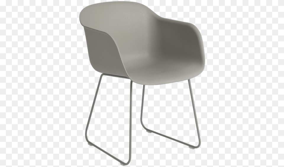 Muuto Fiber Armchair Sled Base Grey, Chair, Furniture, Plywood, Wood Free Transparent Png