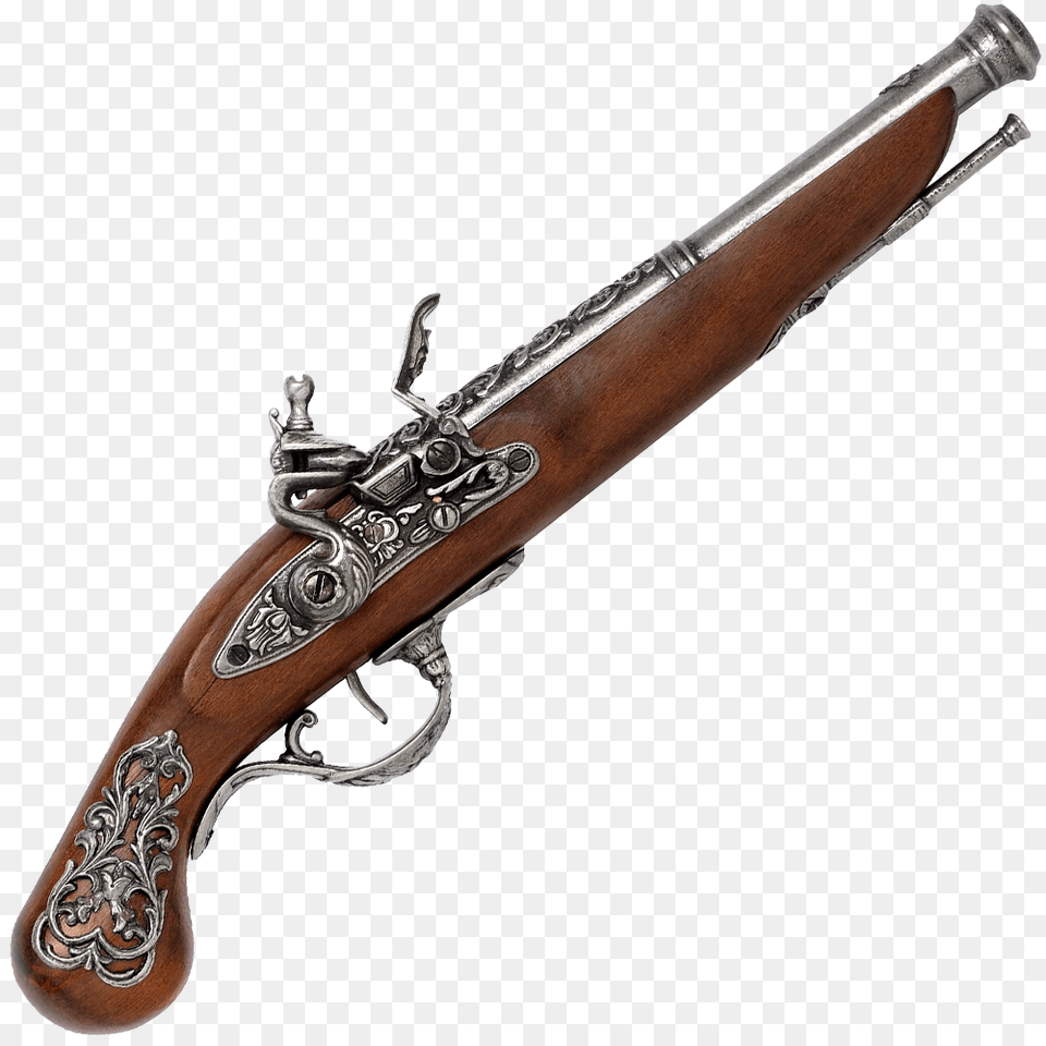 Muzzle Flash English Flintlock Pistol 18th Century, Firearm, Gun, Handgun, Rifle Free Png Download