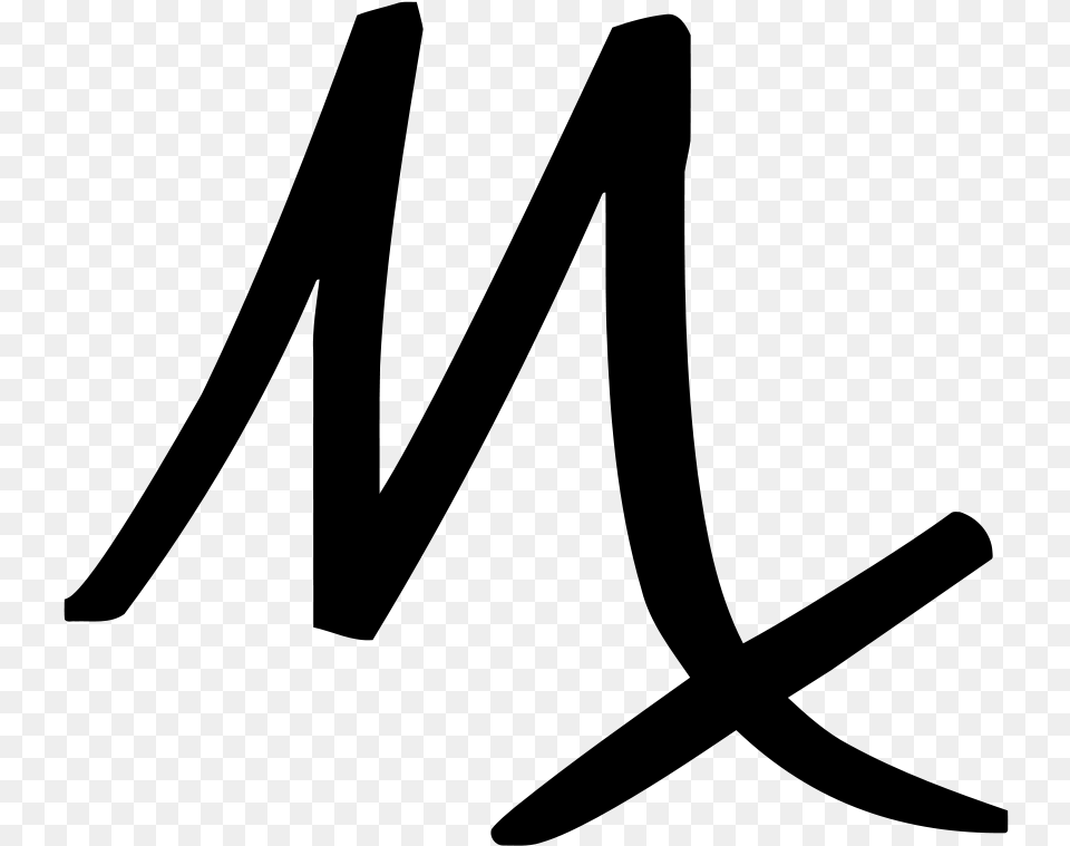 Mx A Symbol For Minim In The Apothecaries Mx Symbol, Gray Free Transparent Png
