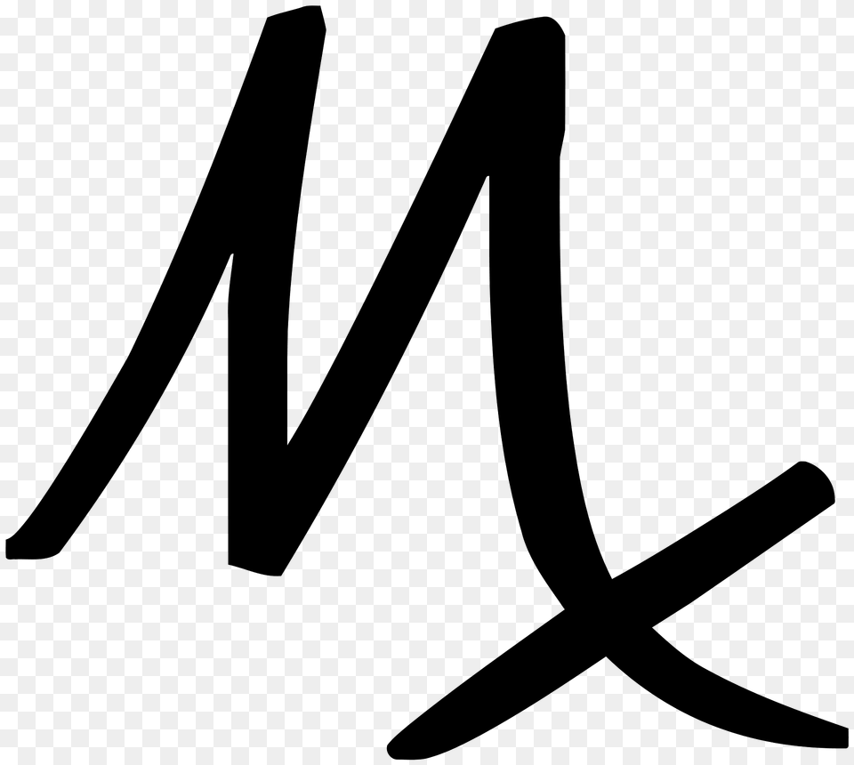 Mx A Symbol For Minim In The Apothecaries39 System Clipart, Handwriting, Text, Blade, Dagger Free Transparent Png