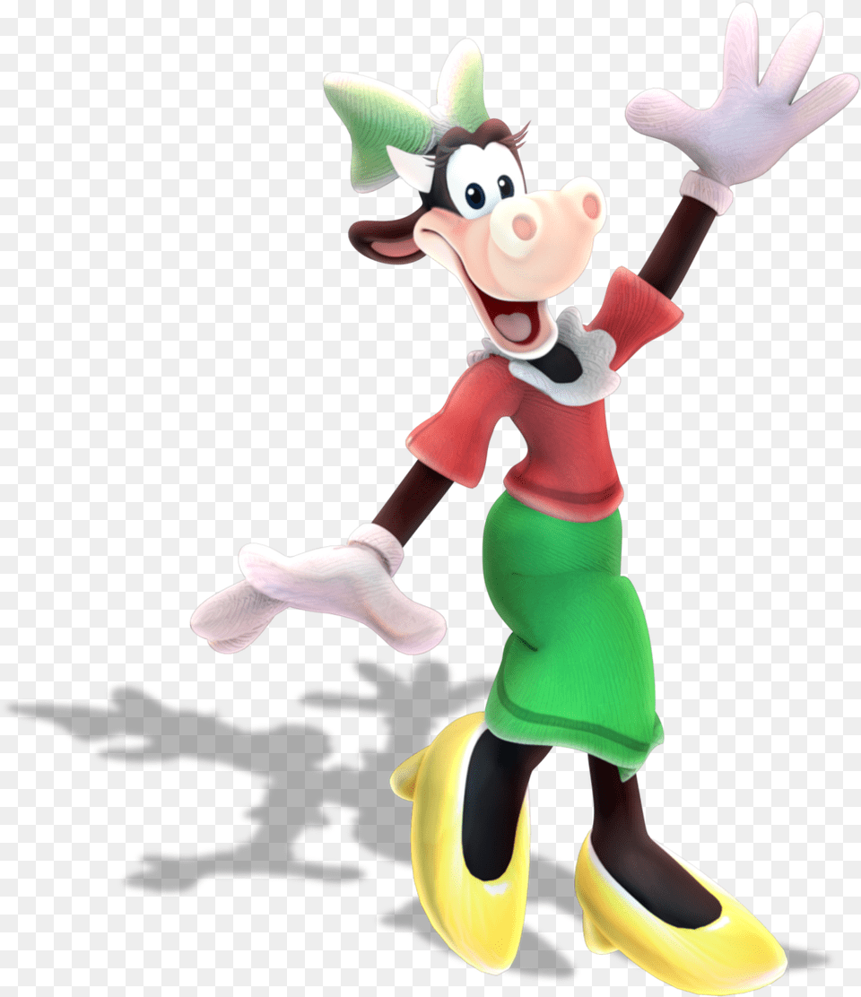 My 3d Model Of Clarabelle Cow From The Mickey Mouse Cartoon, Toy, Clothing, Glove Free Png Download