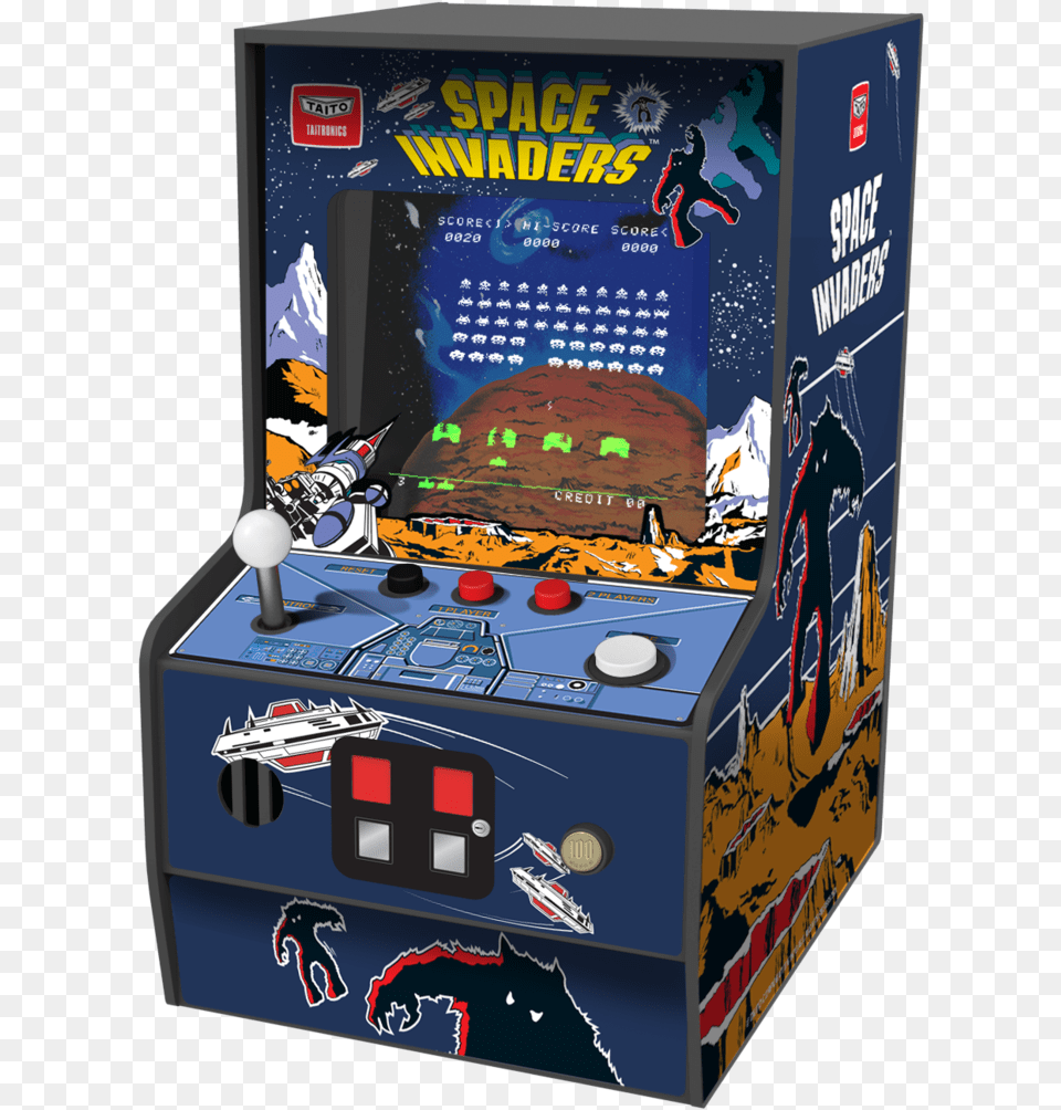 My Arcade Reveals Collectible Space Invaders Micro Player My Arcade Micro Player Space Invaders, Arcade Game Machine, Game Free Png