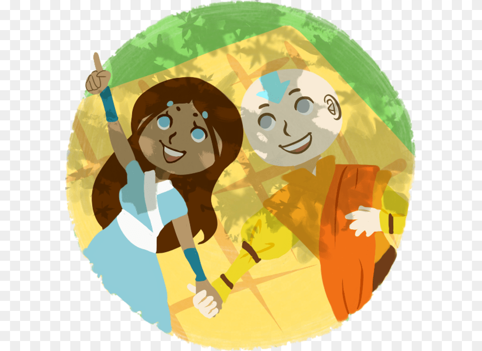 My Art Aang Katara Avatar The Last Airbender Kataang Avatar The Last Airbender, Baby, Person, Face, Head Free Png Download