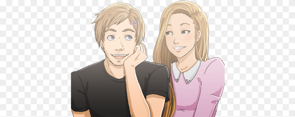 My Art Cutiepie Pewdiepie Melix Felix And Marzia Art, Publication, Book, Comics, Adult Free Png Download