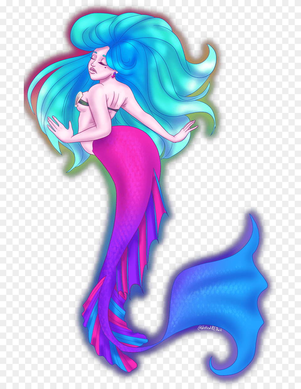 My Art Mermay Mermaychallenge Mermay 2019 Mermaids Illustration, Person, Graphics, Face, Head Free Png
