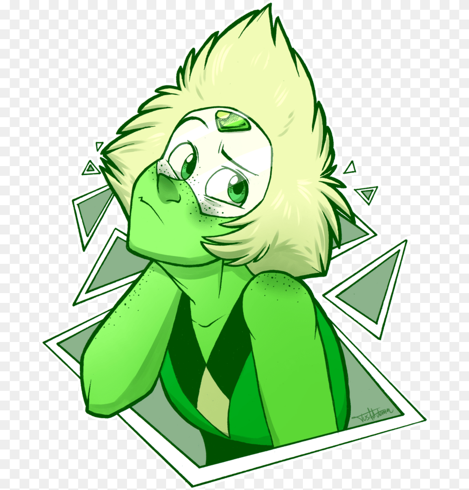 My Attempt At A Pearlperidot Fusion I Feel Like It Peridot Justautumn, Green, Recycling Symbol, Symbol, Person Free Transparent Png