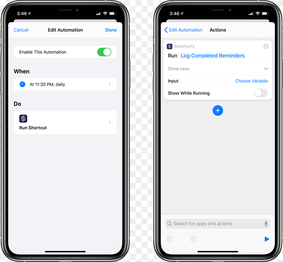 My Automation To Log Completed Reminders Every Day Hdr In Iphone Xr, Electronics, Mobile Phone, Phone, Text Free Png