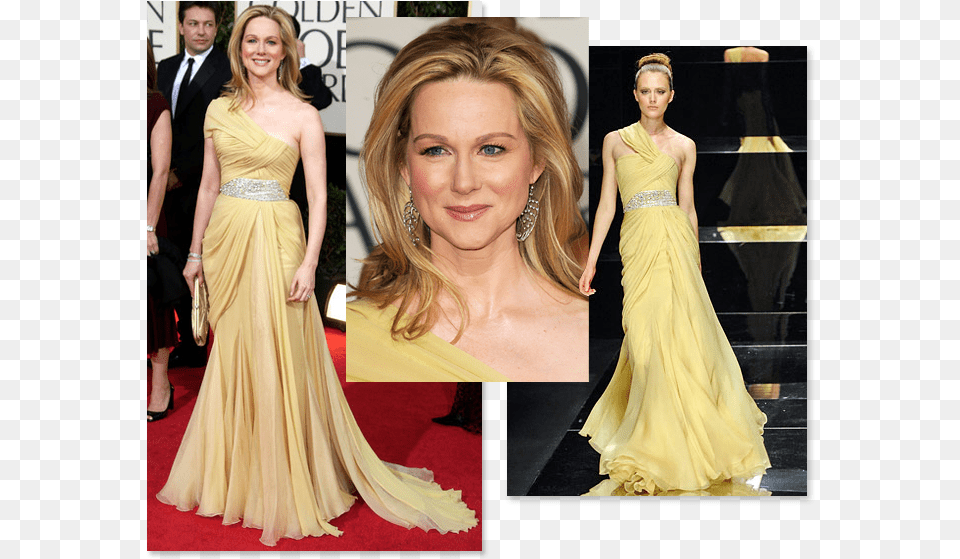My Best Dress 2009 Golden Globe Pick Laura Linney, Formal Wear, Clothing, Fashion, Red Carpet Png