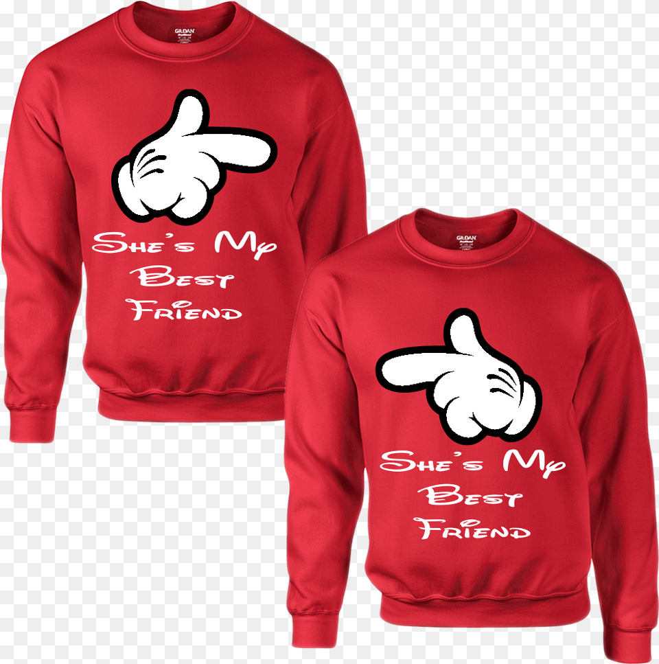 My Best Friend Couple Sweatshirt Relationship Goal Sweatshirts, Clothing, Knitwear, Long Sleeve, Sleeve Free Png