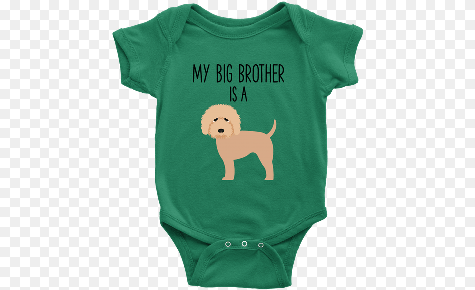 My Big Brother Is A Goldendoodle Labradoodle Baby Onesie Broccoli Baby Clothes, Clothing, T-shirt, Animal, Canine Free Transparent Png