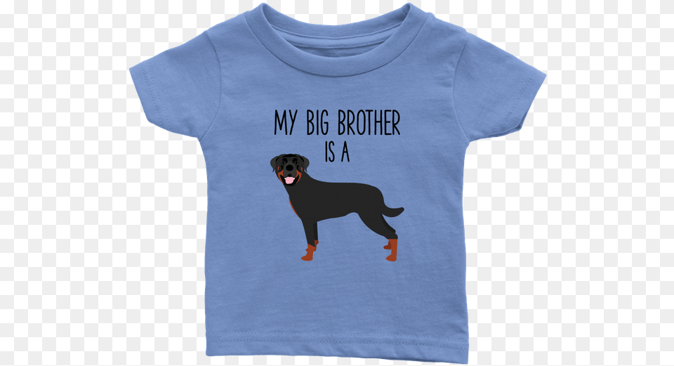 My Big Brother Is A Rottweiler Baby T Shirt Funny My Big Brother Is A Rottweiler, Clothing, T-shirt, Animal, Canine Free Png Download