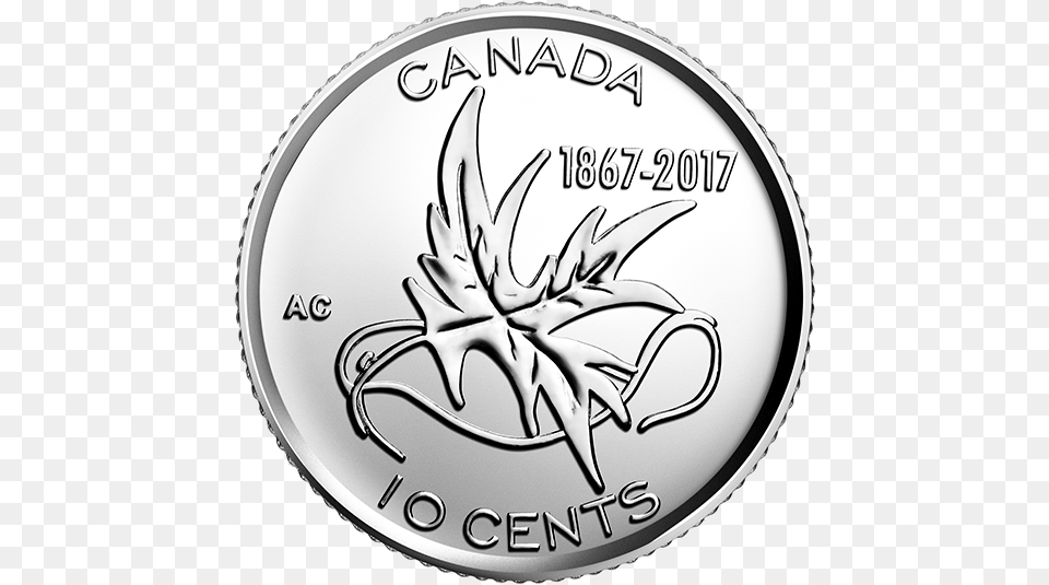 My Canada My Inspiration New Canadian 10 Cent Coin, Silver, Money Free Png