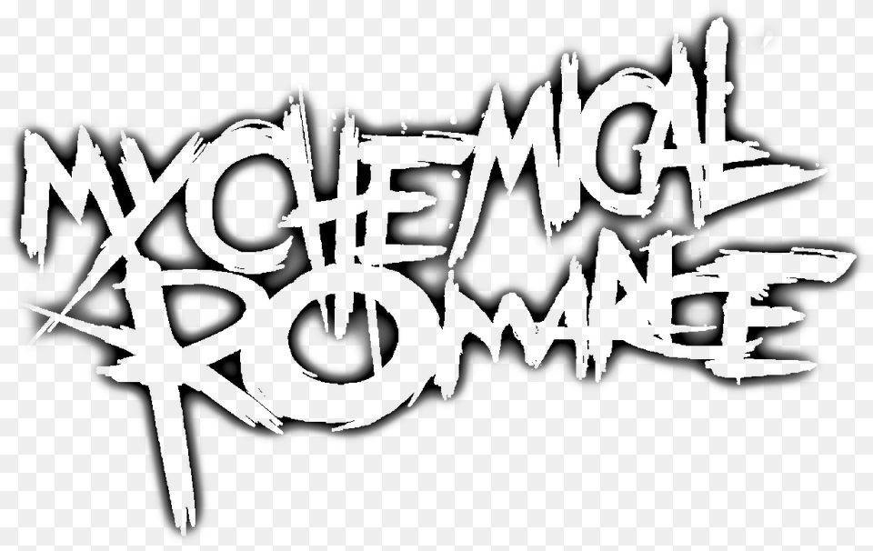 My Chemical Romance Images Calligraphy, Stencil, Person, Text, Silhouette Free Png Download