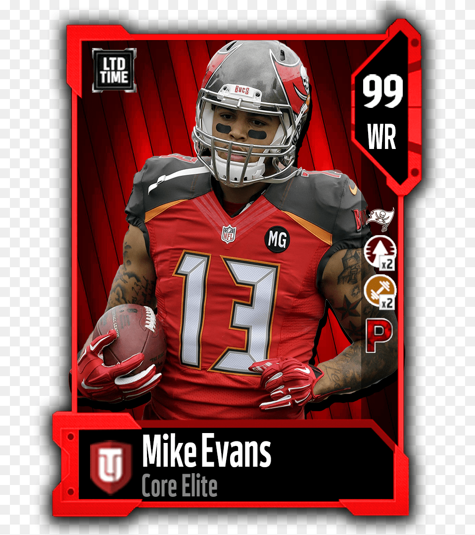 My Custom Mut 18 Cards Sprint Football, Helmet, Playing American Football, Person, Sport Free Png Download