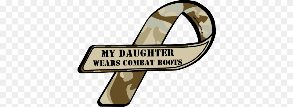 My Daughter Wears Combat Boots Support Our Troops Ribbon Free Png Download