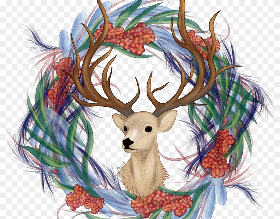 My Dear Deer Small White Tailed Deer, Animal, Mammal, Wildlife, Plant Png Image