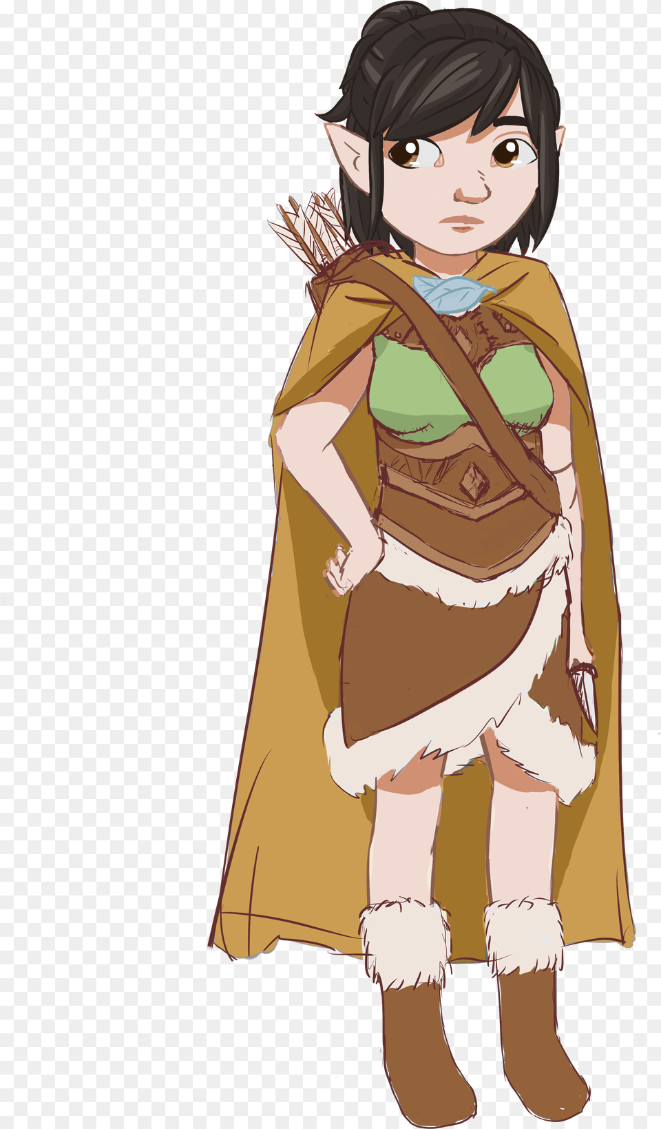 My Dnd Character A Halfling Girl Cartoon, Cape, Clothing, Fashion, Baby Png Image