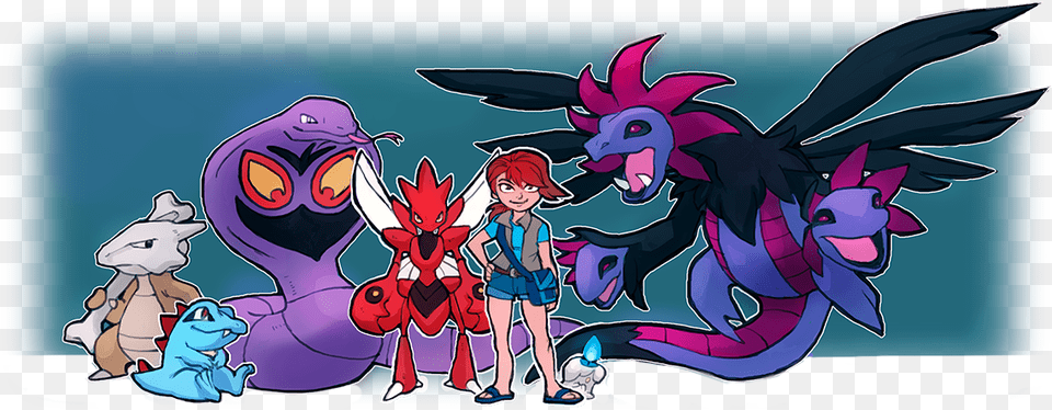 My Dream Team Marrowak Totodile Arbok Scizor Litwik Cartoon, Book, Comics, Publication, Baby Free Transparent Png