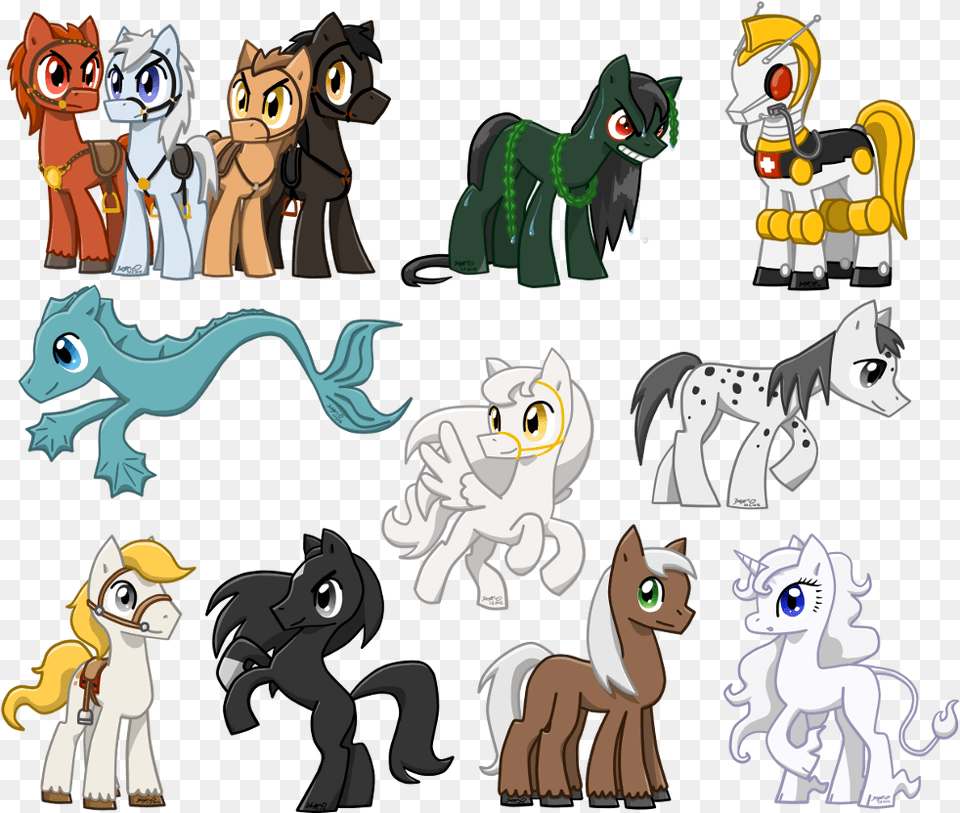 My Famous Ponies Illustration Pony, Publication, Book, Comics, Dinosaur Free Transparent Png