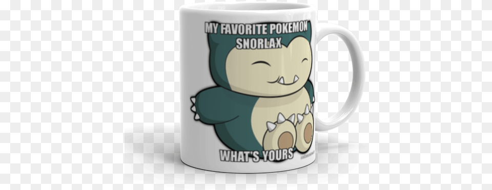 My Favorite Pokemon Snorlax Whatu0027s Yours Make A Meme Mug, Cup, Beverage, Coffee, Coffee Cup Png Image