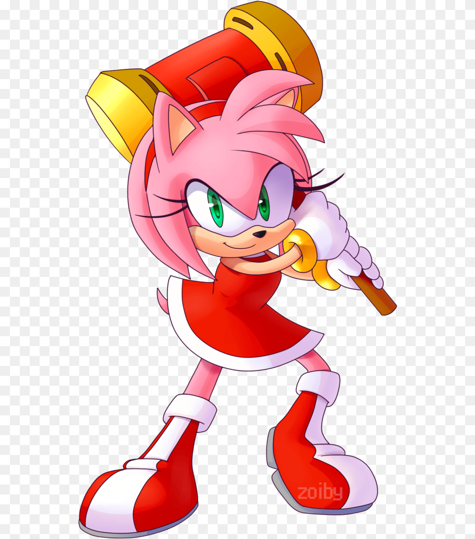 My Favorite Video Game Character Amy Rose Full Size Amy Rose From Sonic The Hedgehog, Baby, Person, Cartoon, Face Free Transparent Png