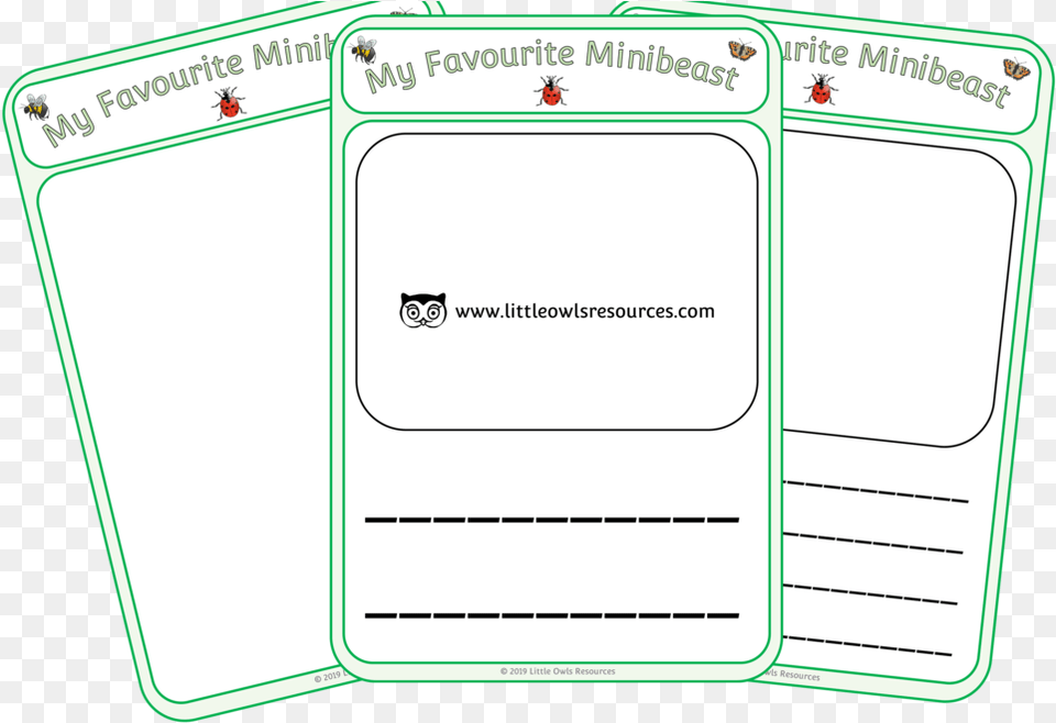 My Favourite Minibeast Cover Minibeast Writing Activities Eyfs, Page, Text Png Image